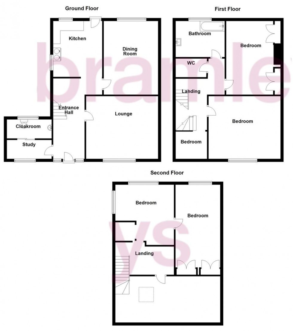 Floorplan for Huddersfield Road, Halifax