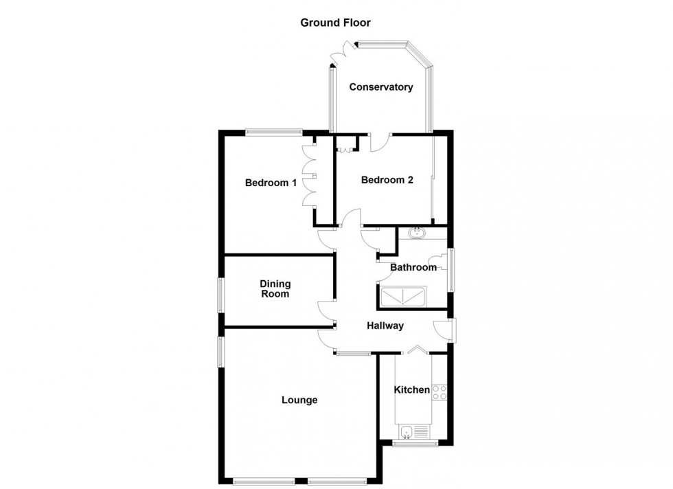 Floorplan for Calder Road, Mirfield