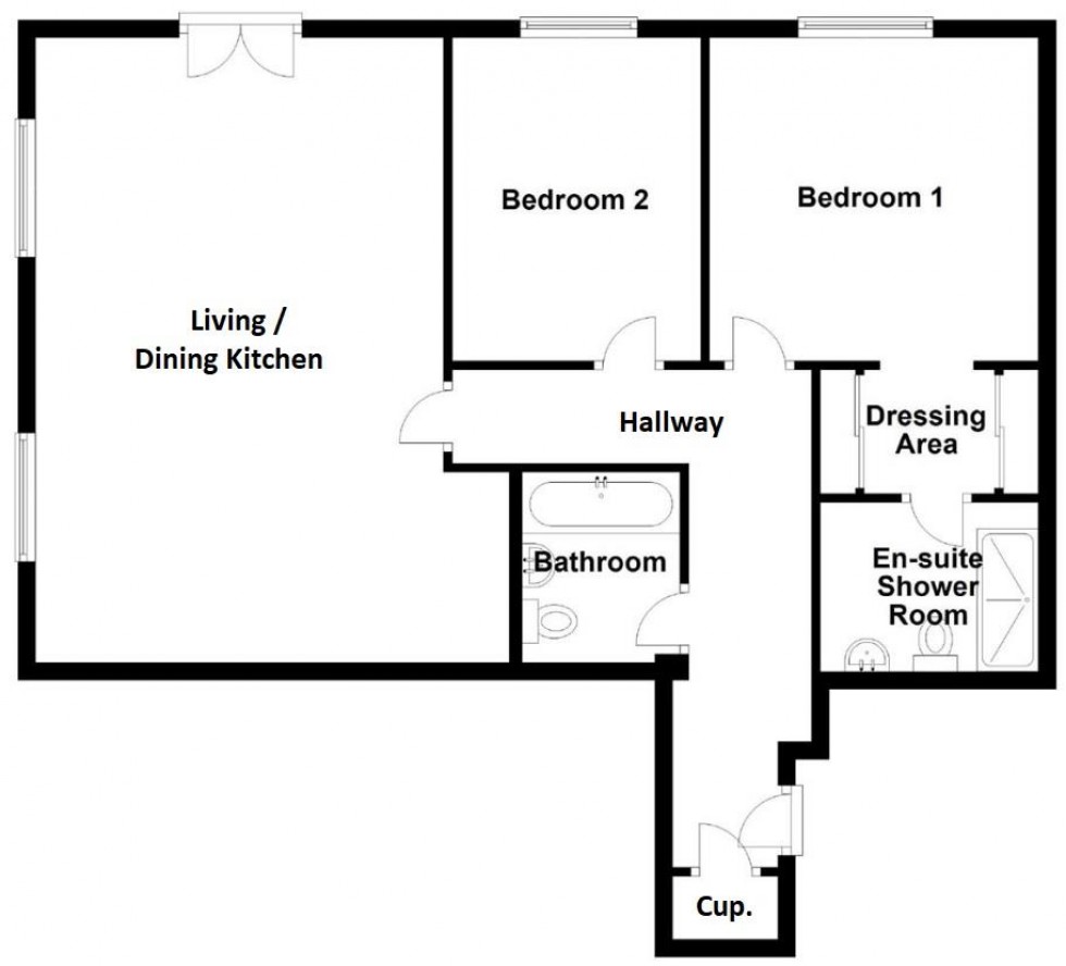 Floorplan for Whitley Willows, Lepton, Huddersfield
