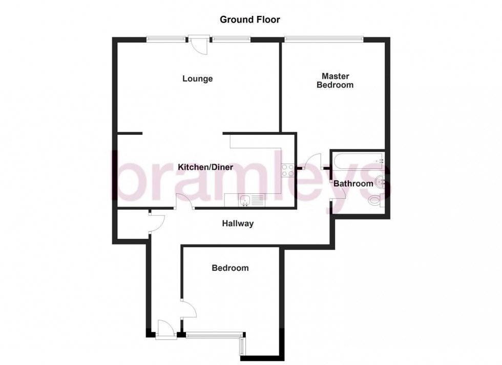 Floorplan for Crossley Ward, The Royal Haworth Close, Halifax