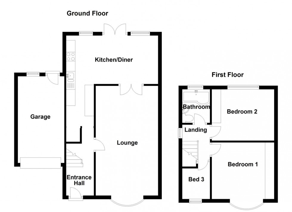 Floorplan for Lincoln Avenue, Roberttown, Liversedge