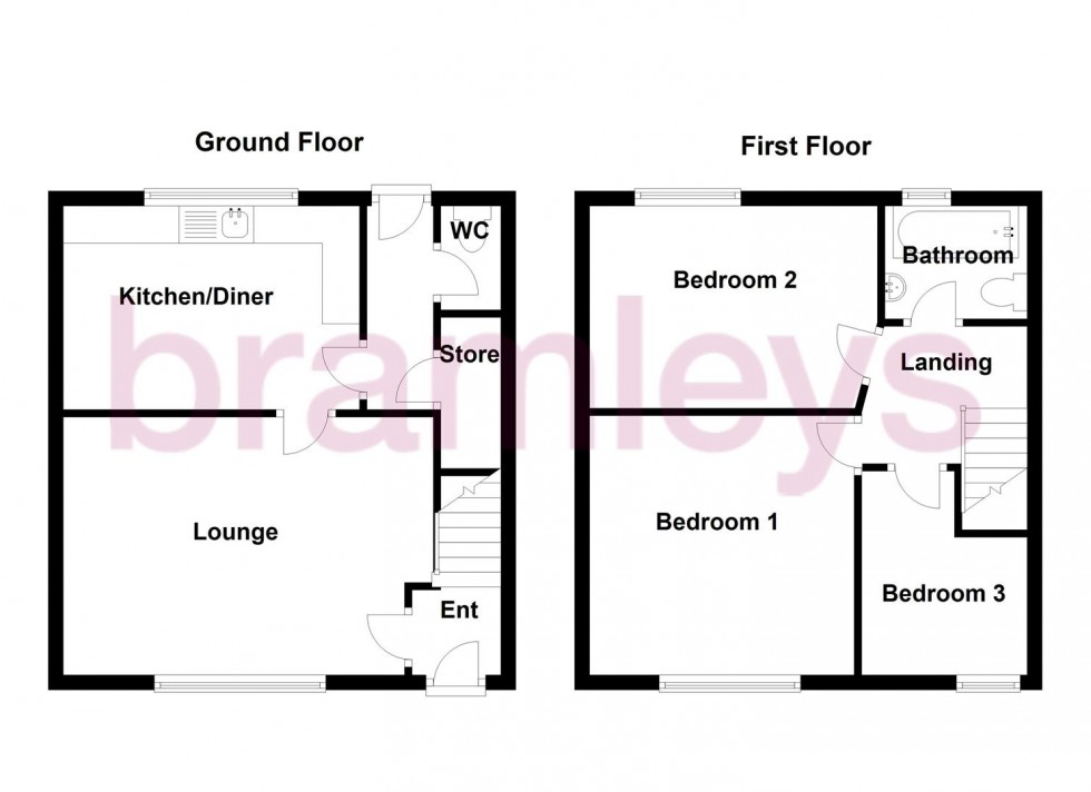 Floorplan for Greenside Estate, Mirfield