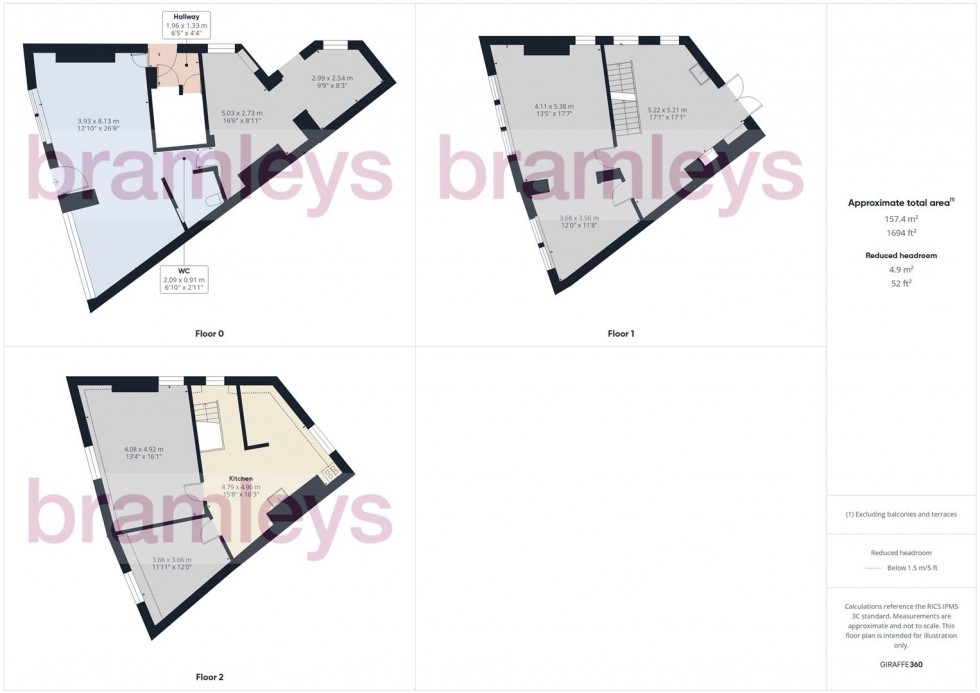 Floorplan for 1-3 Market Street, Hebden Bridge