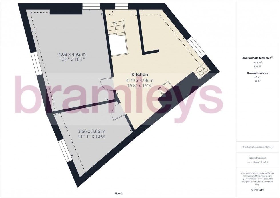 Floorplan for 1-3 Market Street, Hebden Bridge