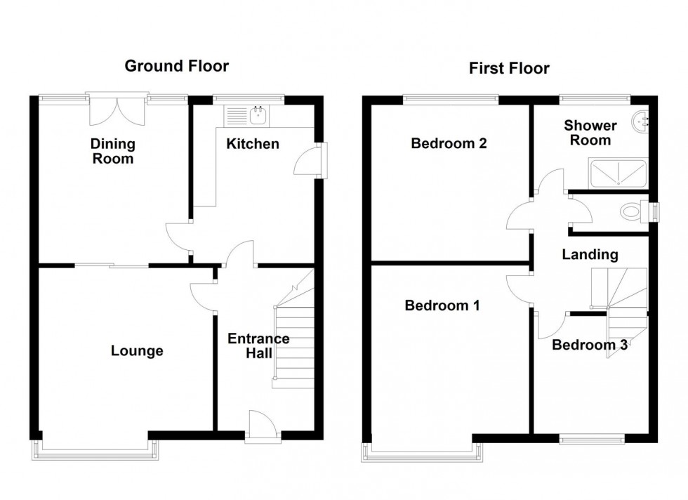 Floorplan for Water Royd Avenue, Mirfield