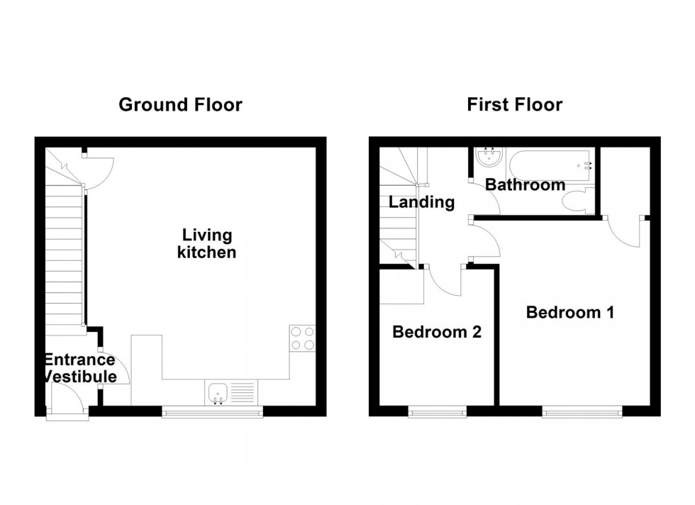 Floorplan for Shill Bank Lane, Mirfield