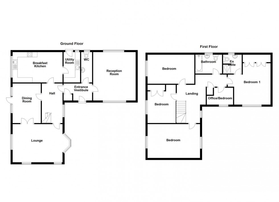 Floorplan for Bullaces Trees Lane, Roberttown