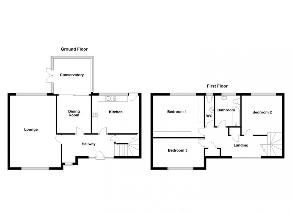 Floorplan for West Royd Avenue, Mirfield