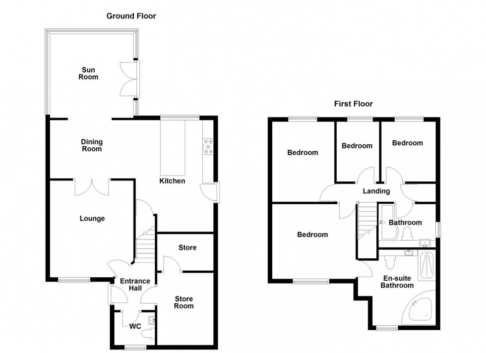 Floorplan for Redwood Drive, Bradley, Huddersfield