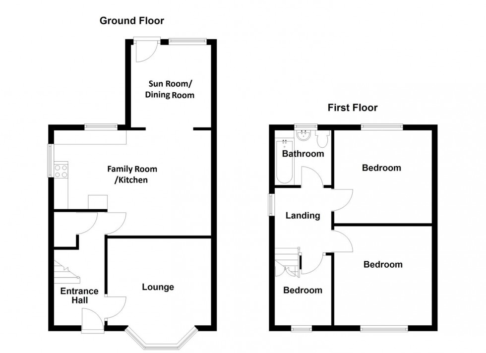 Floorplan for Hall Bower Lane, Hall Bower