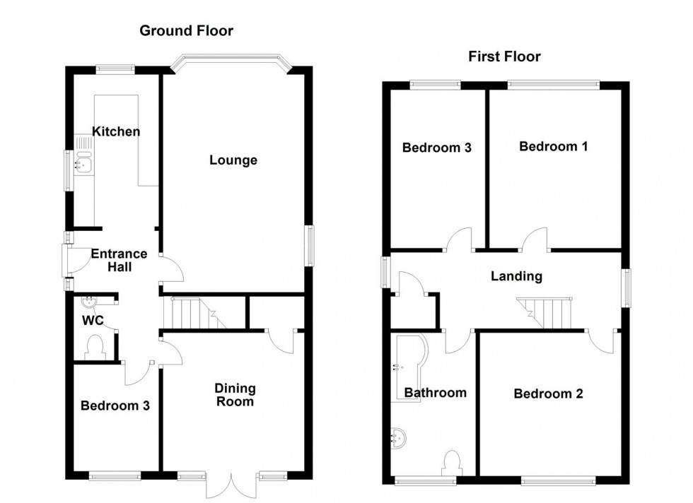 Floorplan for Fernhurst Close, Mirfield