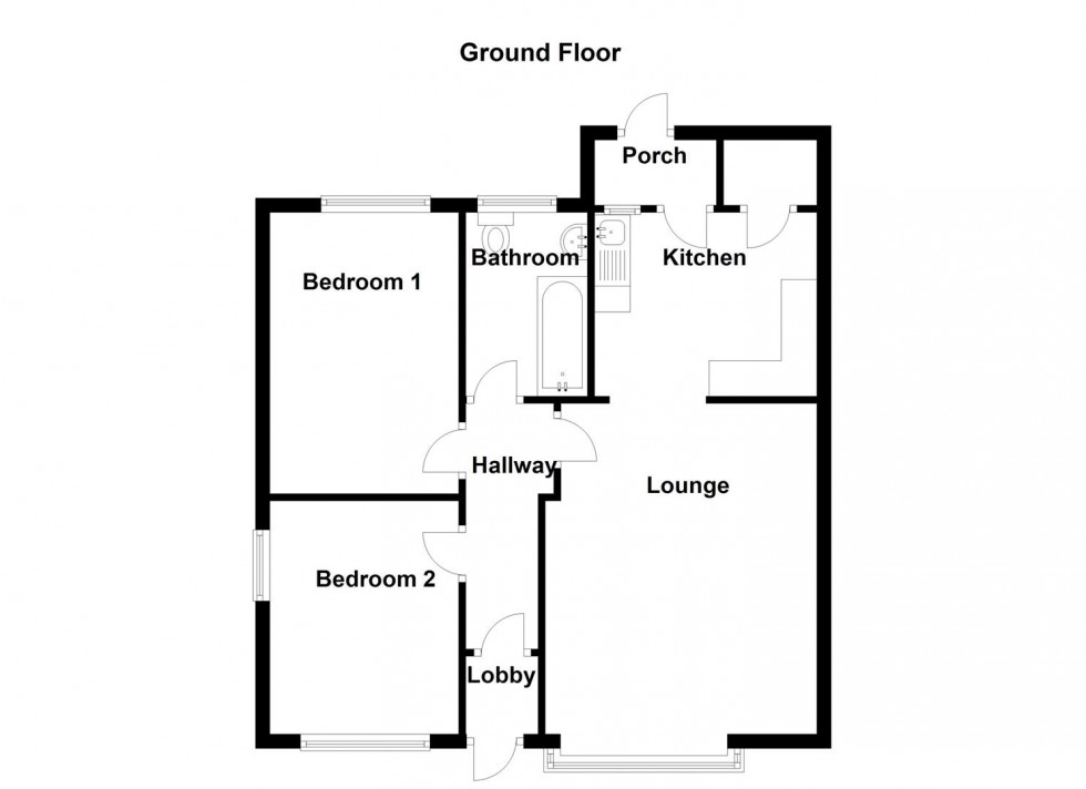 Floorplan for Hollins Avenue, Dewsbury