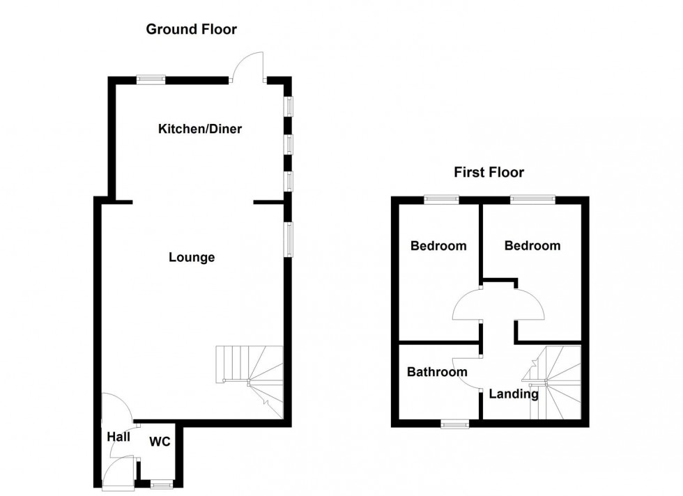 Floorplan for Hall Lane, Kirkburton, Huddersfield