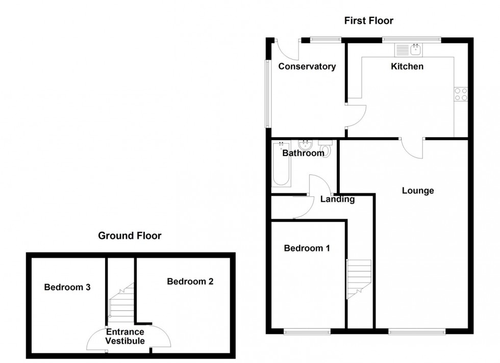 Floorplan for Woodhall Drive, Batley