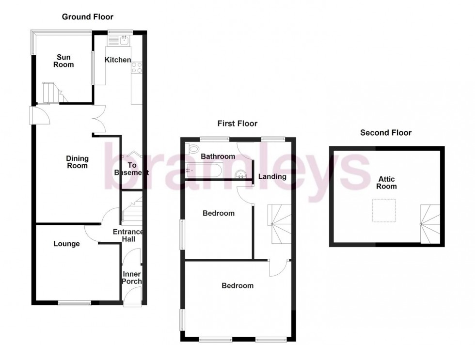 Floorplan for Lindley Moor Road, Ainley Top