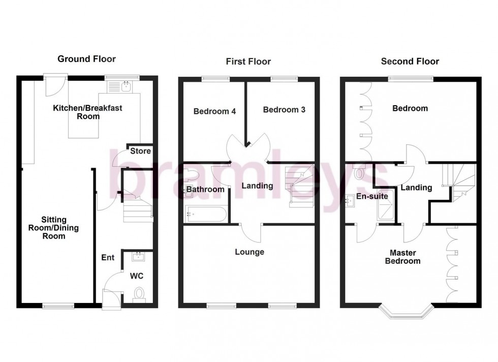 Floorplan for Tithefields, Fenay Bridge, Huddersfield