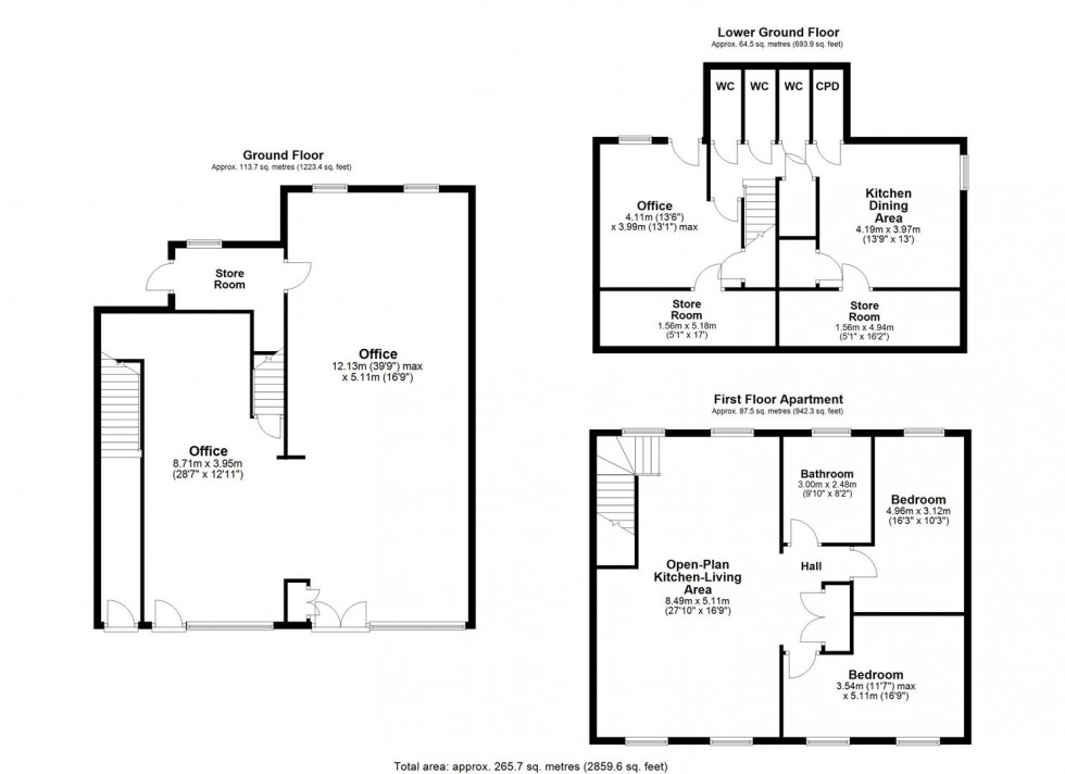 Floorplan for 599-601 Wakefield Road, Waterloo, Huddersfield