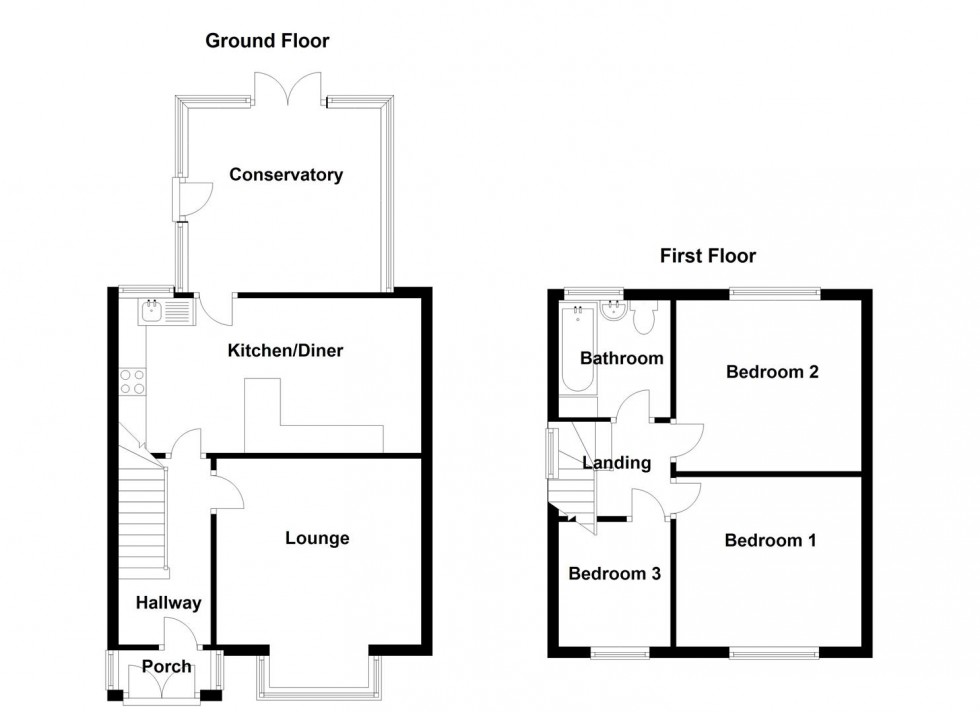 Floorplan for Trenton Road, Hanging Heaton, Batley