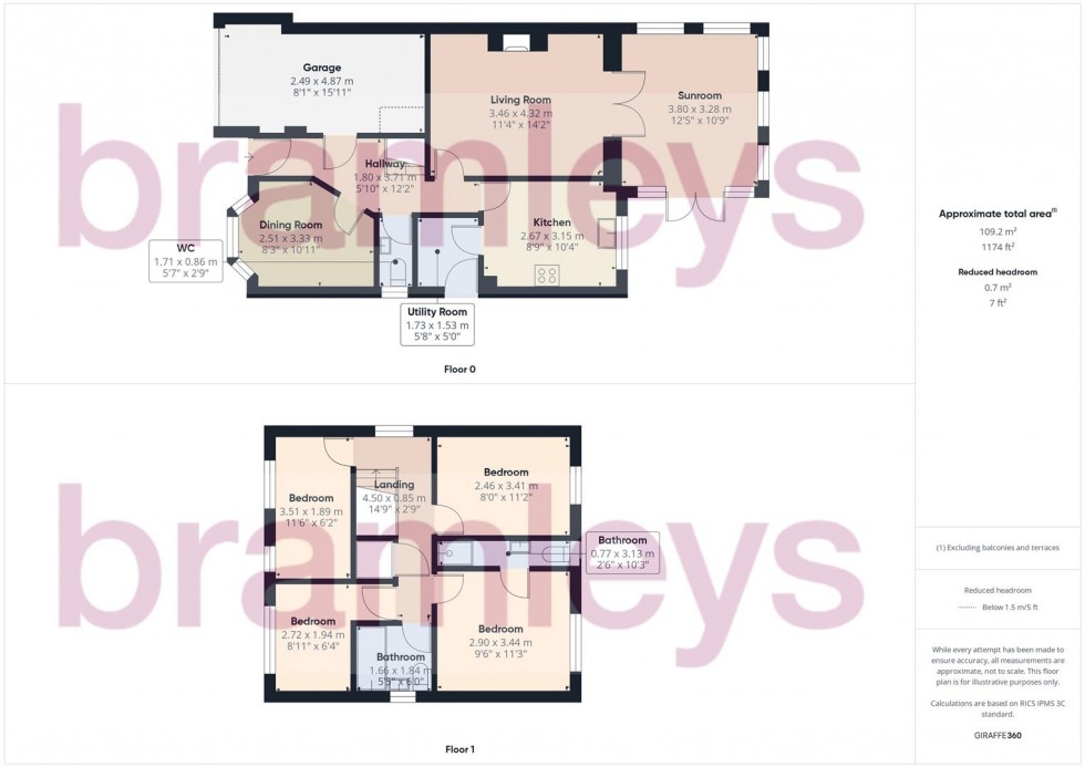 Floorplan for Sunnyhill Avenue, Kirkheaton