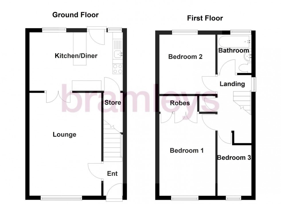 Floorplan for Kirkroyds Lane, New Mill, Holmfirth