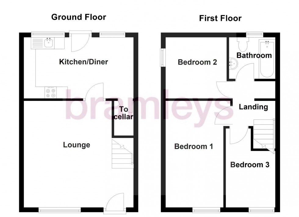 Floorplan for Almondbury Bank, Huddersfield