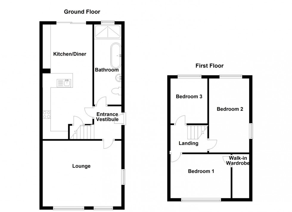 Floorplan for Wheatley Drive, Mirfield