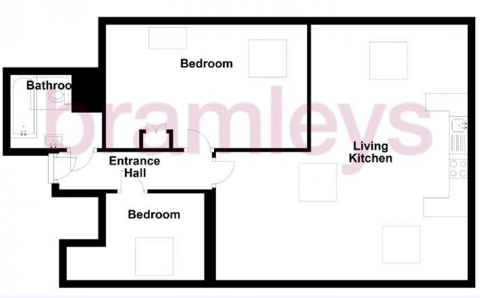 Floorplan for Bridge House Apartment 5, Calder Road, Mirfield
