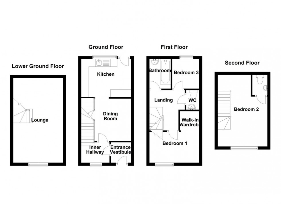 Floorplan for Bank Street, Mirfield
