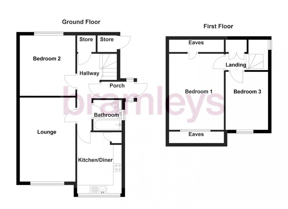Floorplan for Lime Avenue, Thongsbridge, Holmfirth
