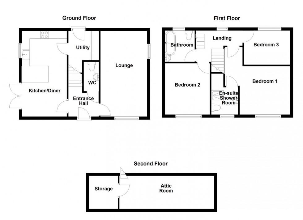 Floorplan for Savile Place, Mirfield