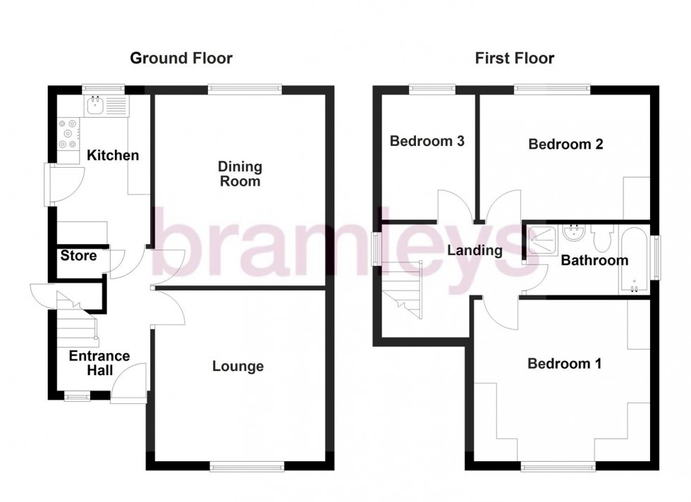 Floorplan for Cawthorne Avenue, Huddersfield