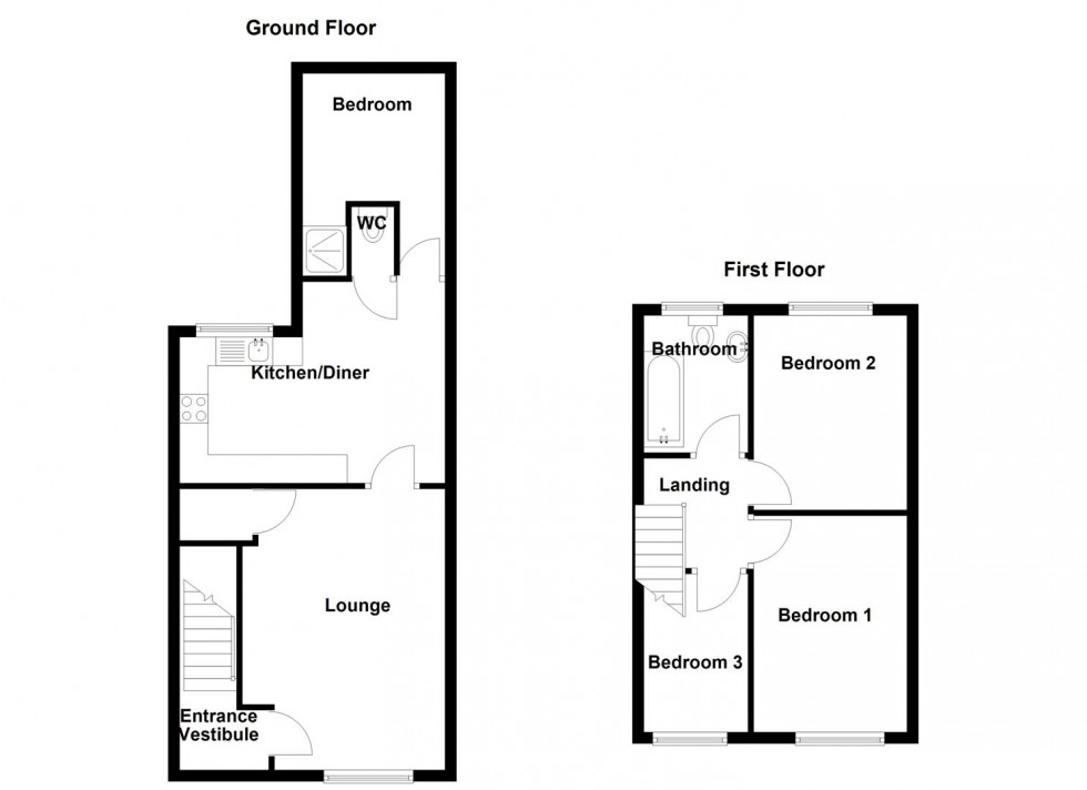 Floorplan for Park Avenue, Liversedge