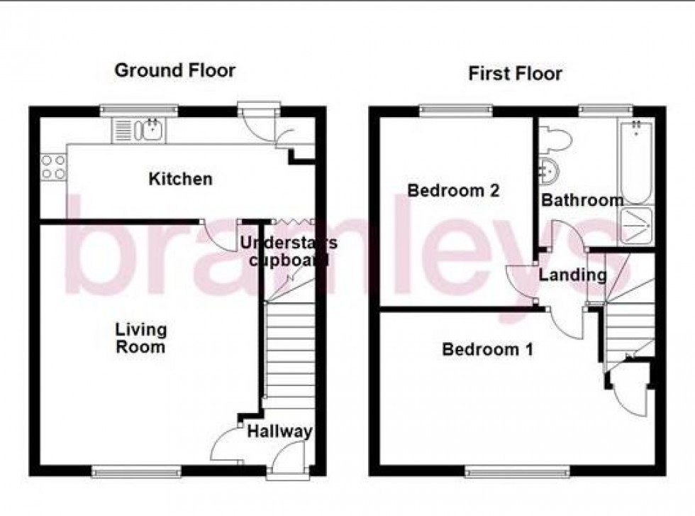 Floorplan for Hollyns Terrace, Greetland, Halifax