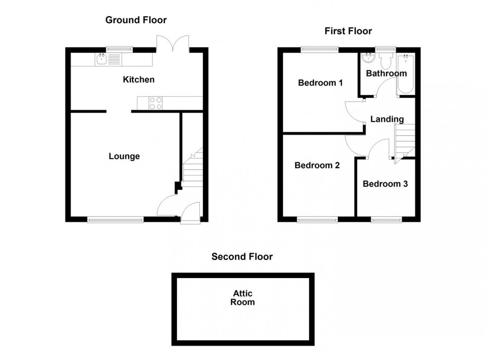 Floorplan for Cornmill Drive, Liversedge