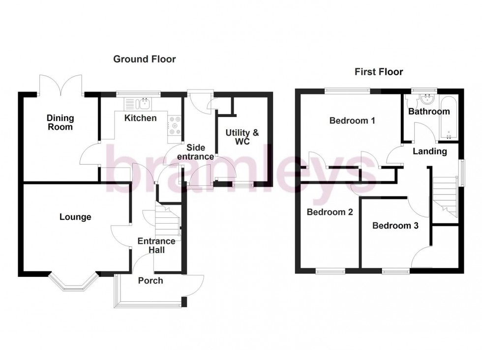 Floorplan for Sherwood Avenue, Huddersfield