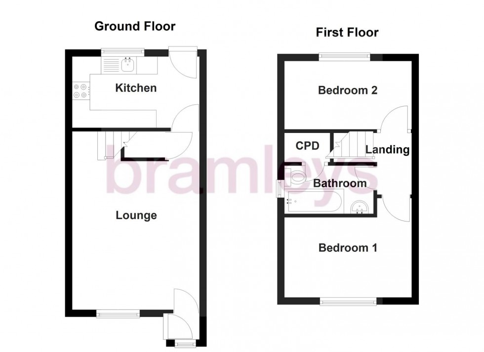 Floorplan for Woodlands Close, Huddersfield