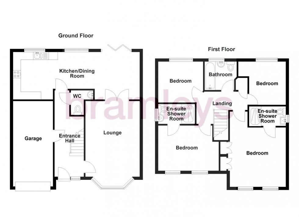 Floorplan for Thorgrow Close, Fenay Bridge, Huddersfield