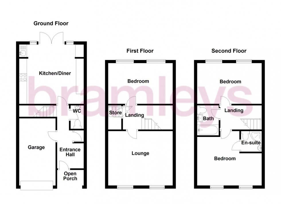Floorplan for Marlington Drive, Huddersfield