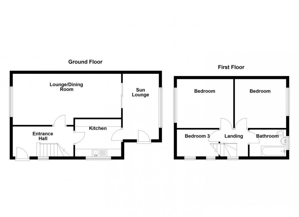 Floorplan for Ashbourne Drive, Cleckheaton