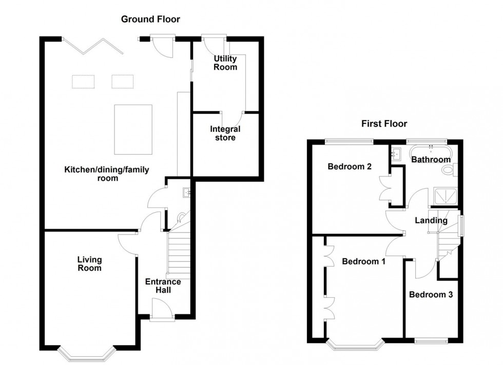 Floorplan for Blake Hall Drive, Mirfield