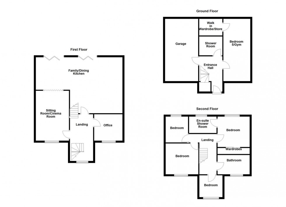 Floorplan for Oakfield Drive, Mirfield
