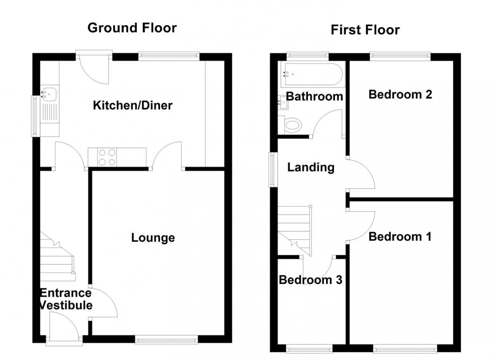 Floorplan for Crown Close, Dewsbury