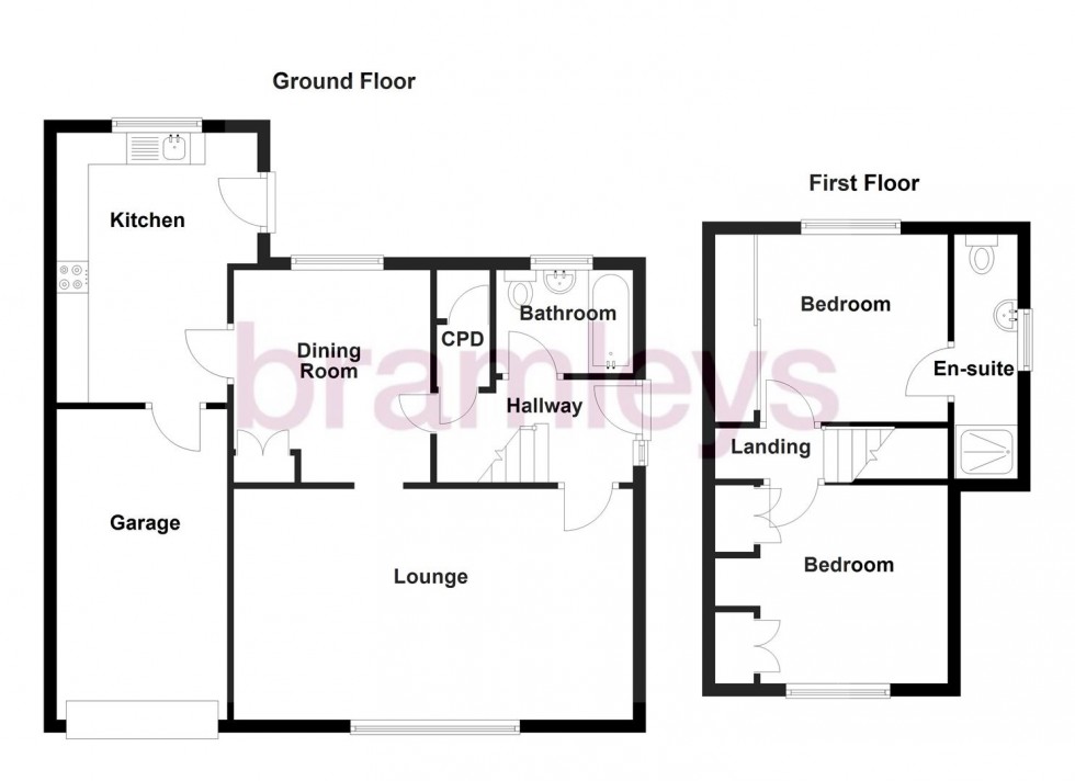 Floorplan for Clough Way, Fenay Bridge, Huddersfield