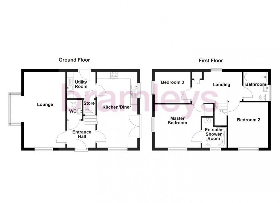 Floorplan for Holly Way, Honley, Holmfirth