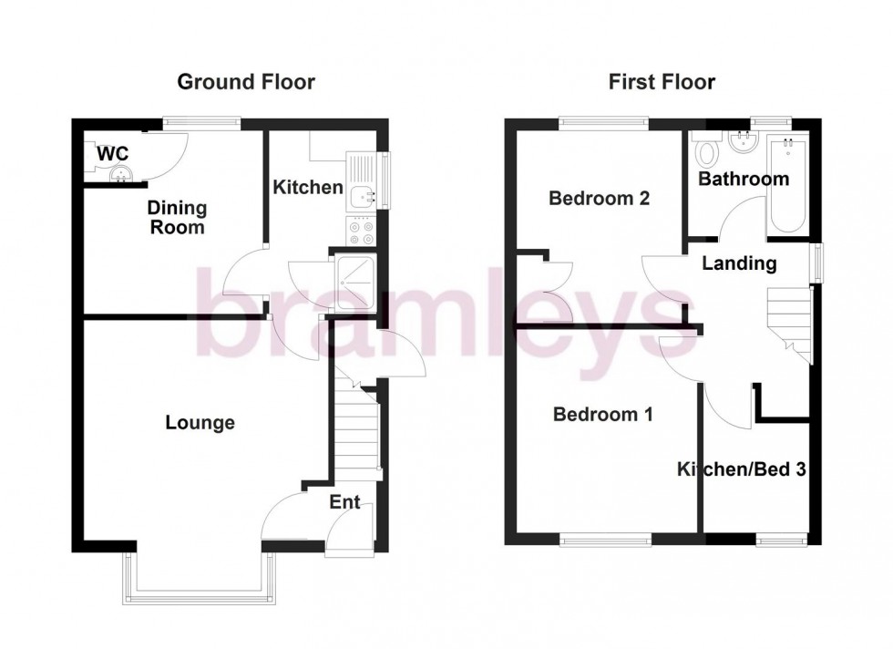 Floorplan for Hall Bower Lane, Huddersfield