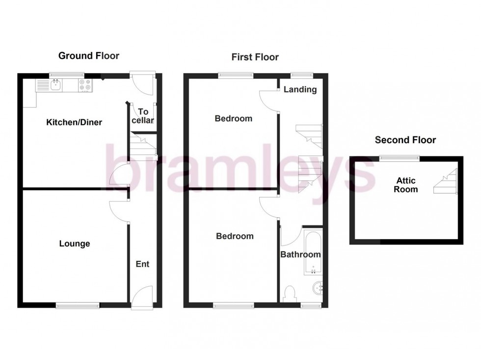 Floorplan for Brook Street, Moldgreen, Huddersfield