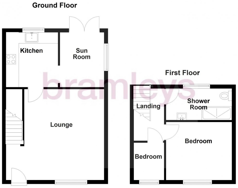 Floorplan for Abbey Road, Shepley, Huddersfield