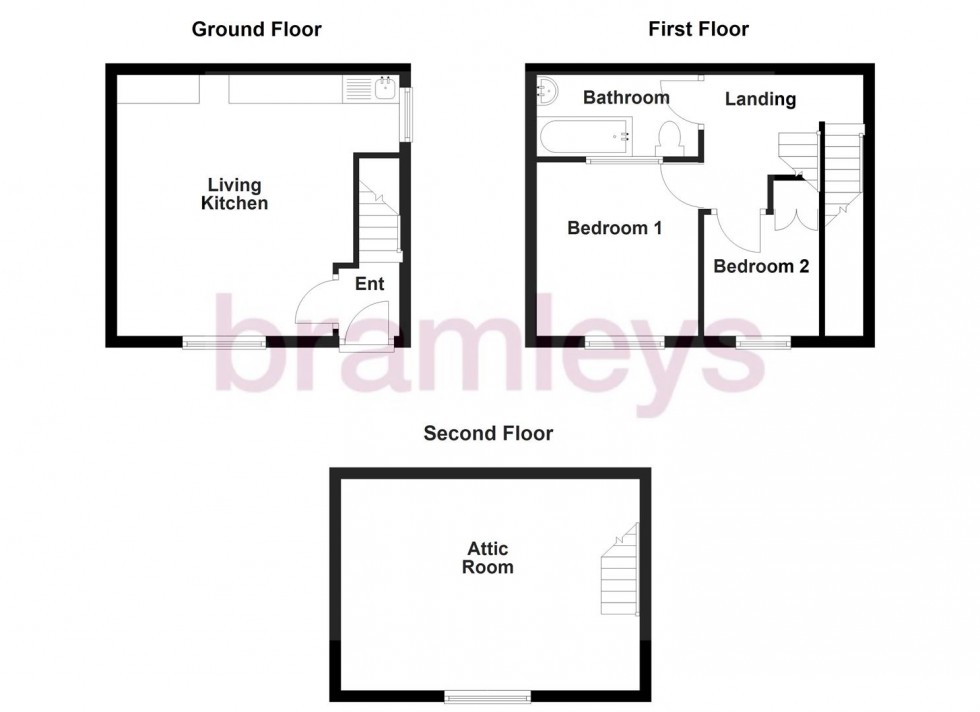 Floorplan for Church Street, Crosland Moor, Huddersfield