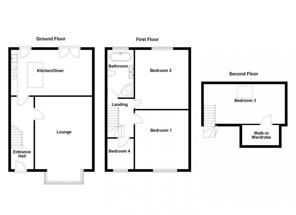 Floorplan for St. Pauls Road, Mirfield