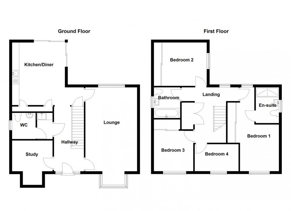 Floorplan for Moor Croft Close, Mirfield